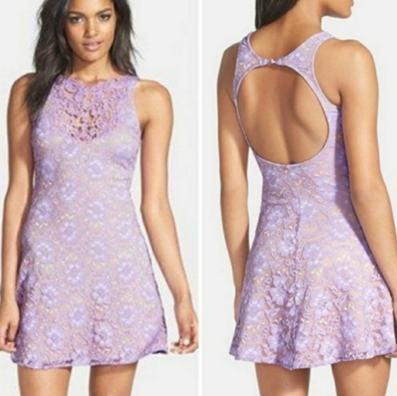 Dress the Population Dresses & Skirts - Dress the population purple and nude dress size small